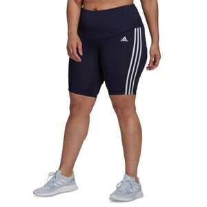 Adidas‎ Womens Plus Size High-Rise Short Sport Biker Shorts Navy Size 2X
